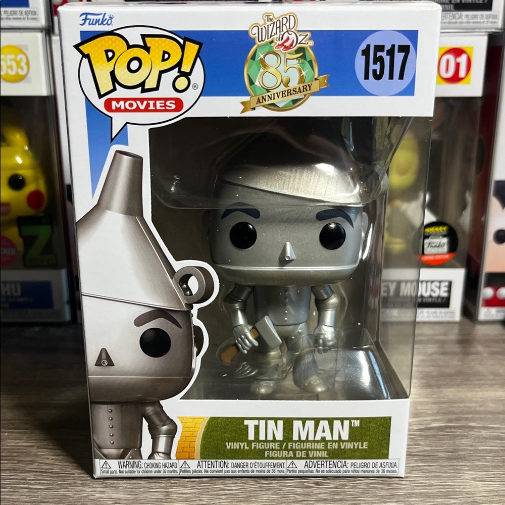 Funko Pop Metallic Silver Tin Man. The Wizard of OZ 85th Anniversary Edition